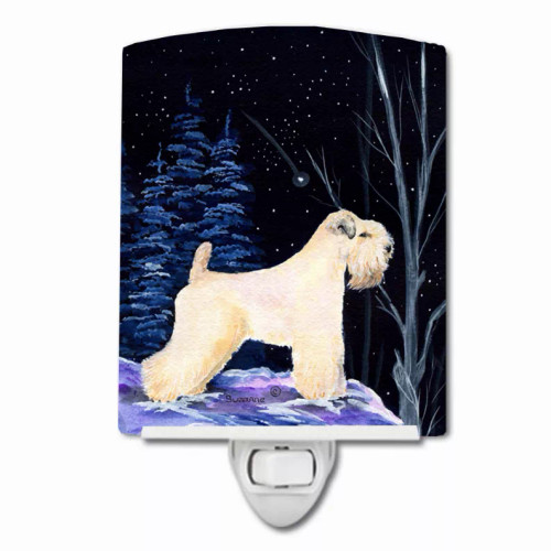Starry Night Dog Art Ceramic Night Light - S000213B001695P103747V000
