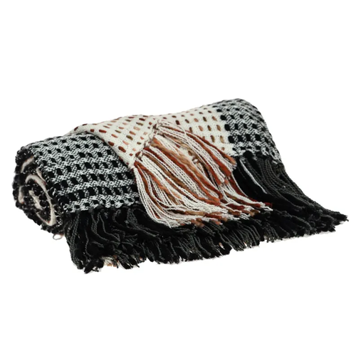 Parkland Collection Stein Transitional Multi 52" x 67" Woven Handloom Throw