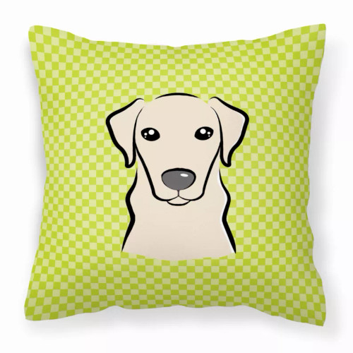 Dog Face Checkerboard Design Fabric Decorative Pillow - S000213B001695P043359V000