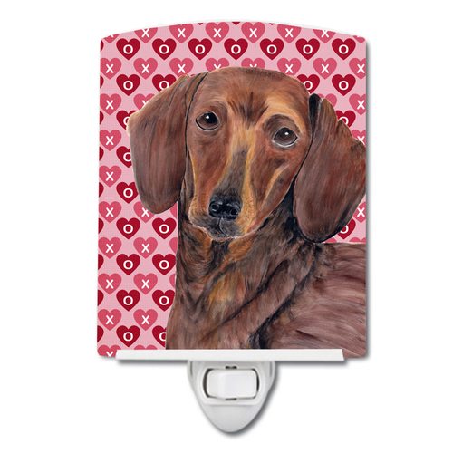 Hearts Love and Valentine's Day Dog Art Ceramic Night Light - S000213B001695P103344V000