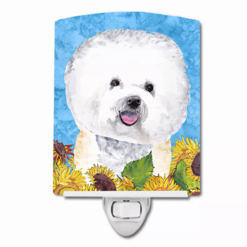 Dog In Summer Flowers Ceramic Night Light - S000213B001695P103160V000