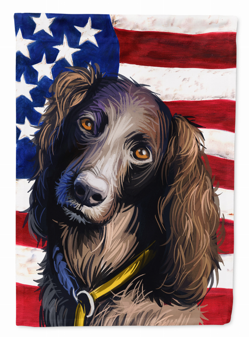 American Flag with Dog Artwork Flag Garden Size - CK6685GF