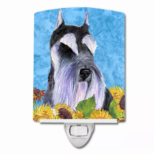 Dog in Summer Flowers Ceramic Night Light - S000213B001695P104625V000