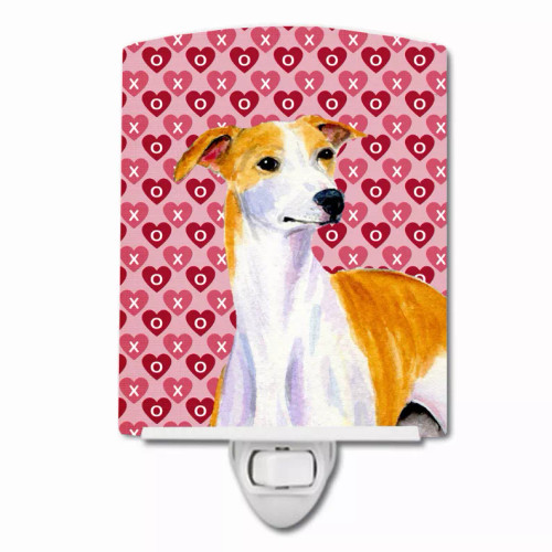 Hearts Love and Valentine's Day Dog Art Ceramic Night Light - S000213B001695P102632V000
