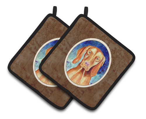 Dog on Pair of Pot Holders - S000213B001695P069321V017