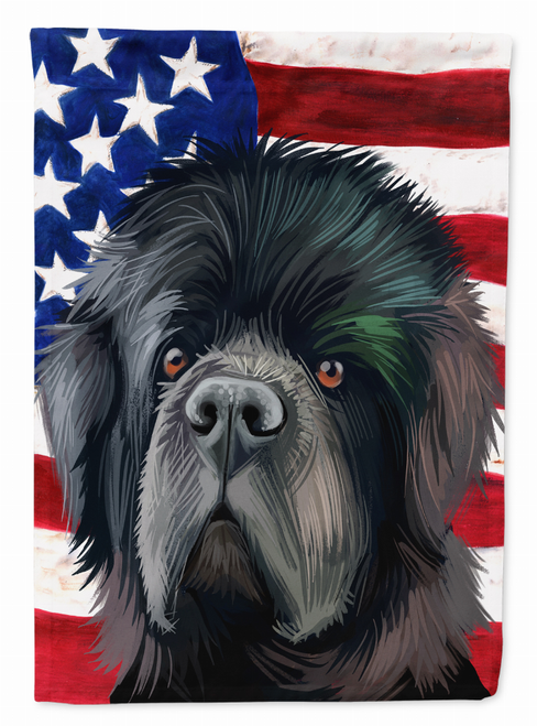 American Flag with Dog Artwork Flag Canvas House Size - CK6626CHF