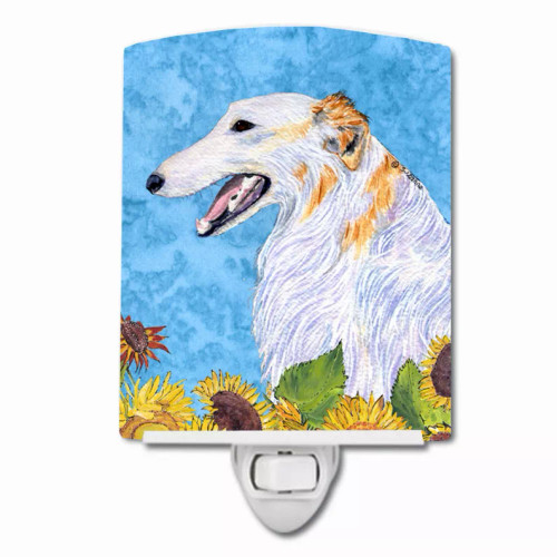 Dog in Summer Flowers Ceramic Night Light - S000213B001695P104825V000