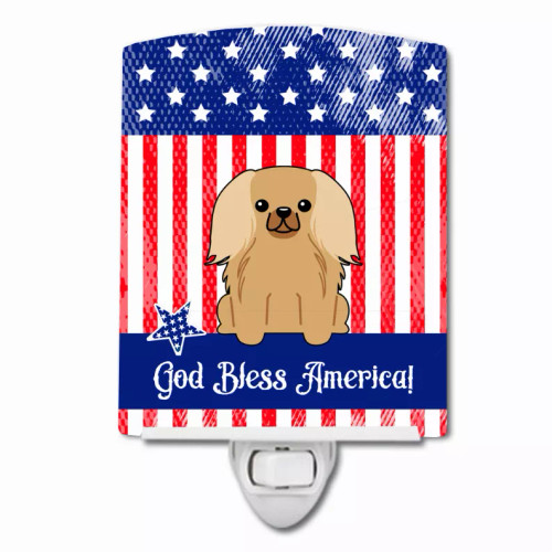 American Flag Design with Dog Ceramic Night Light - S000213B001695P099625V000