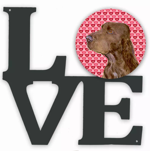 Dog Hearts Love and Valentine's Day Metal Wall Artwork LOVE - S000213B001695P012739V007