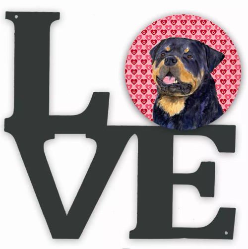 Dog Hearts Love and Valentine's Day Metal Wall Artwork LOVE - S000213B001695P012739V008
