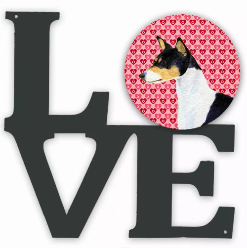 Dog Hearts Love and Valentine's Day Metal Wall Artwork LOVE - S000213B001695P012739V018