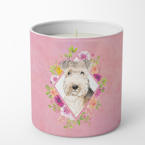 Dog 10 oz Flowers Decorative Soy Candle - CK4226CDL