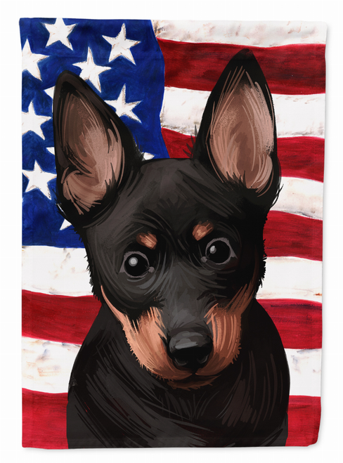 American Flag with Dog Artwork Flag Canvas House Size - CK6603CHF