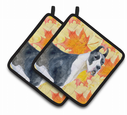 Dog Art Seasonal Pair of Pot Holders - BB9904PTHD