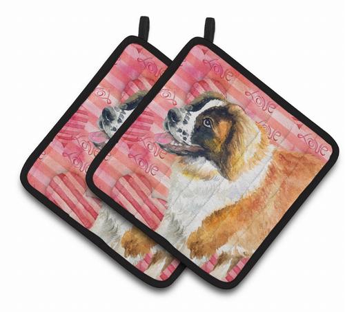 Dog Art Seasonal Pair of Pot Holders - BB9766PTHD