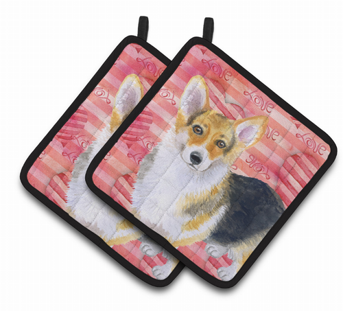 Dog Art Seasonal Pair of Pot Holders - BB9729PTHD