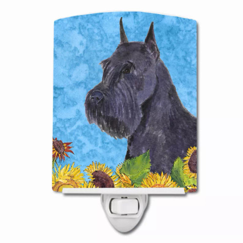 Dog in Summer Flowers Ceramic Night Light - S000213B001695P104671V000