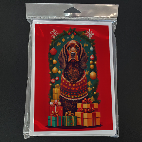 Field Spaniel Holiday Christmas Greeting Cards Pack of 8