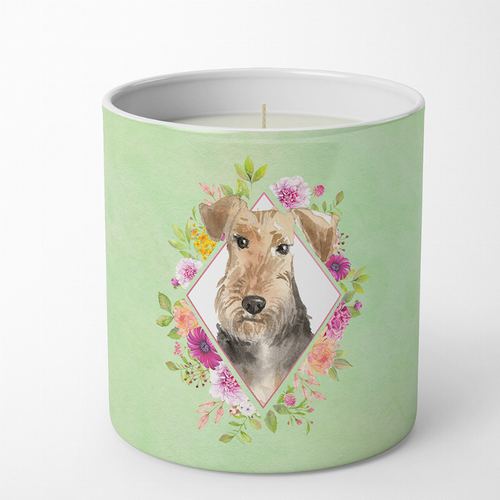 Dog 10 oz Flowers Decorative Soy Candle - CK4364CDL