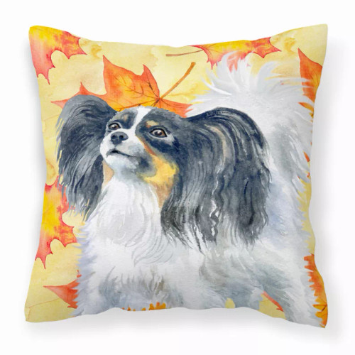 Fall Design with Dog Fabric Decorative Pillow - S000213B001695P114043V000