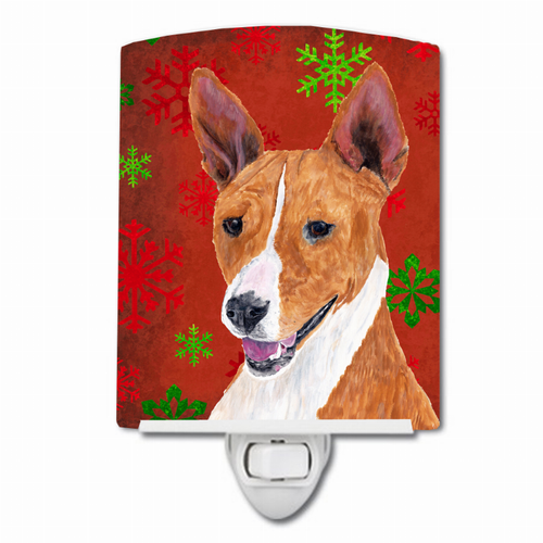 Snowflakes Holiday Dog Art Ceramic Night Light - SC9427CNL