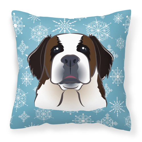 Winter Snowflake Dog Face Design Fabric Decorative Pillow - S000213B001695P056472V000