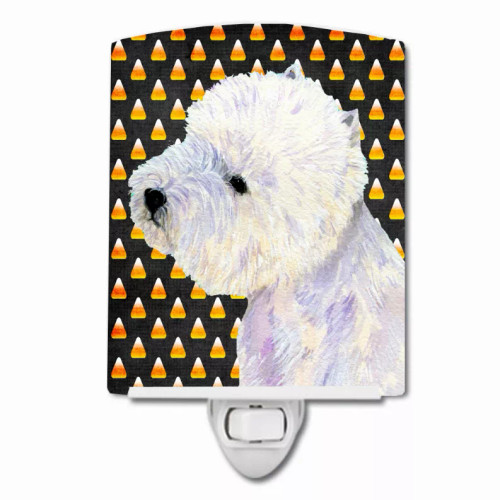 Candy Corn Halloween Dog Art Portrait Ceramic Night Light - S000213B001695P102758V000