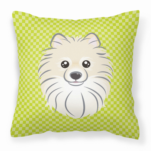 Dog Face Checkerboard Design Fabric Decorative Pillow - BB1269PW1414