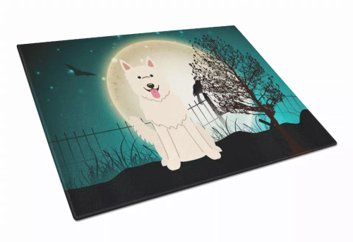 Scary Halloween Dog Print Glass Cutting Board Large - S000213B001695P070079V008