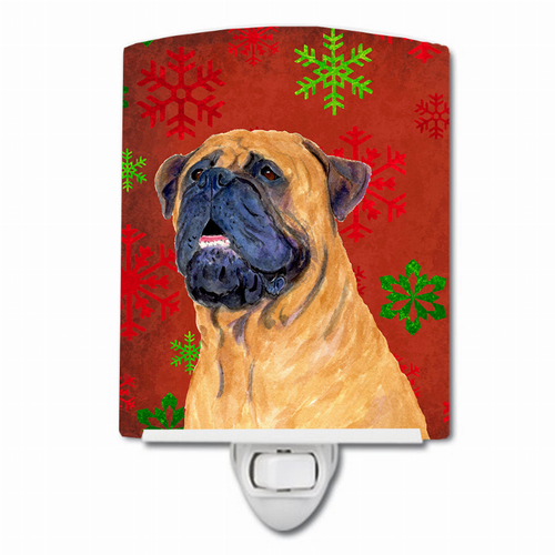 Snowflakes Holiday Dog Art Ceramic Night Light - SS4727CNL