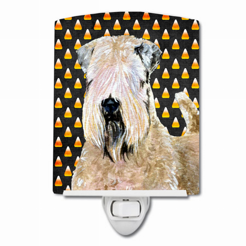 Candy Corn Halloween Dog Art Portrait Ceramic Night Light - SS4281CNL