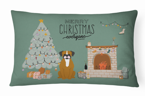 Christmas Dog Art Fabric Decorative Pillow - CK7679PW1216
