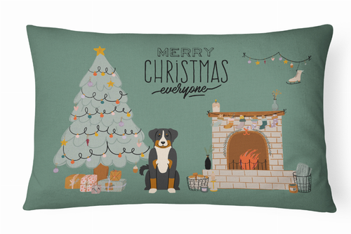 Christmas Everyone Dog Art Canvas Fabric Decorative Pillow - S000213B001695P020350V008