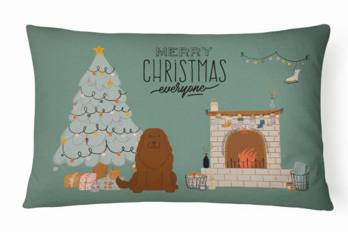 Christmas Everyone Dog Art Canvas Fabric Decorative Pillow - S000213B001695P020350V010