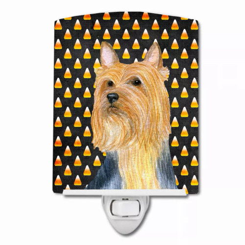 Candy Corn Halloween Dog Art Portrait Ceramic Night Light - S000213B001695P102760V000