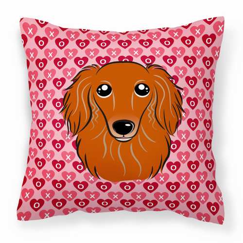 Love Design with Dog Fabric Decorative Pillow - BB5284PW1414
