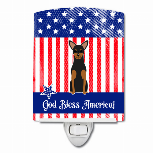 American Flag Design with Dog Ceramic Night Light - S000213B001695P099549V000