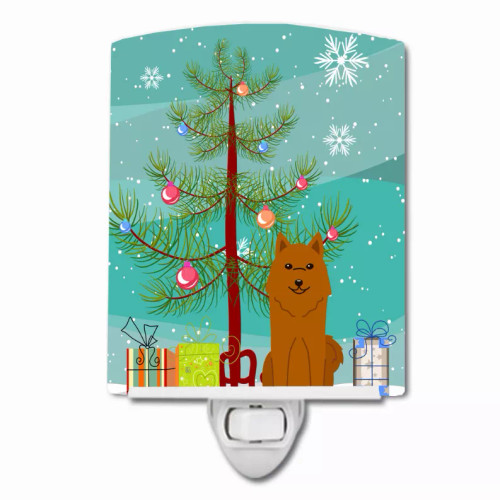 Christmas Tree and Dog Ceramic Night Light - S000213B001695P099684V000