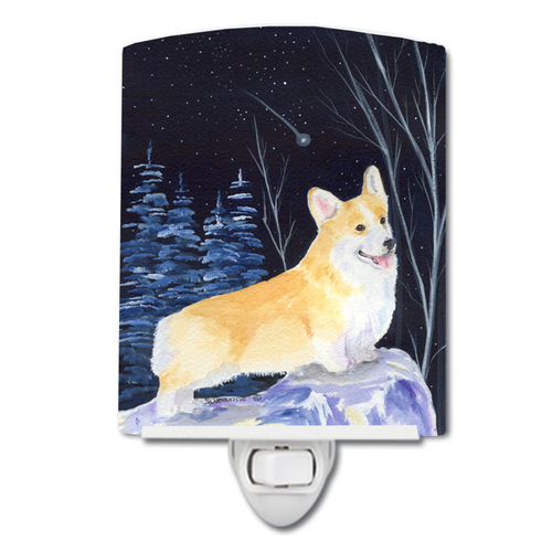 Starry Night Dog Art Ceramic Night Light - S000213B001695P103717V000