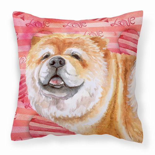 Love Design with Dog Fabric Decorative Pillow - BB9782PW1414