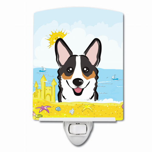 Summer Beach Design with Dog Ceramic Night Light - S000213B001695P099454V000
