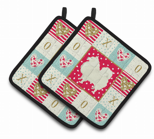 Dog XOXO Pair of Pot Holders - S000213B001695P010339V038