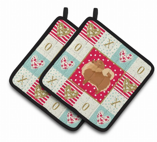 Dog XOXO Pair of Pot Holders - CK5945PTHD