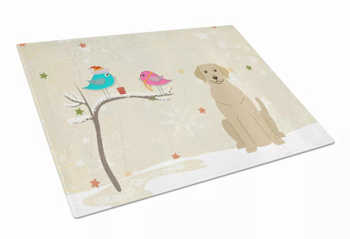 Christmas Presents Dog Print Glass Cutting Board Large - S000213B001695P070087V014