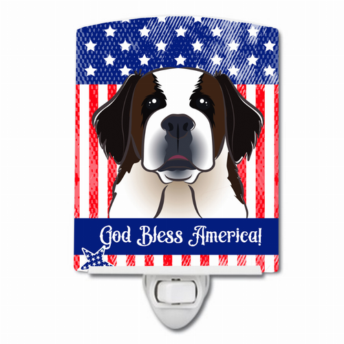 American Flag Design with Dog Ceramic Night Light - S000213B001695P099507V000