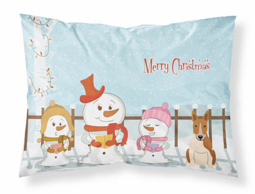 Merry Christmas Carolers Dog Fabric Standard Pillowcase - BB2466PILLOWCASE