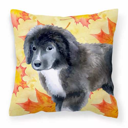 Dog With Fall Design Fabric Decorative Pillow - S000213B001695P114433V000