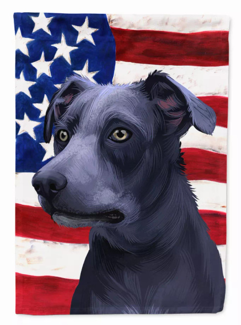American Flag with Dog Artwork Flag Garden Size - S000213B001695P013771V024