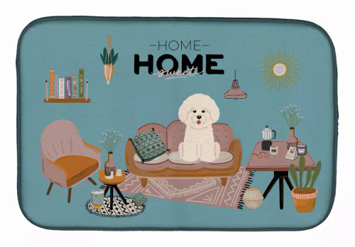 Dog in Sweet Home Dish Drying Mat - S000213B001695P020177V014