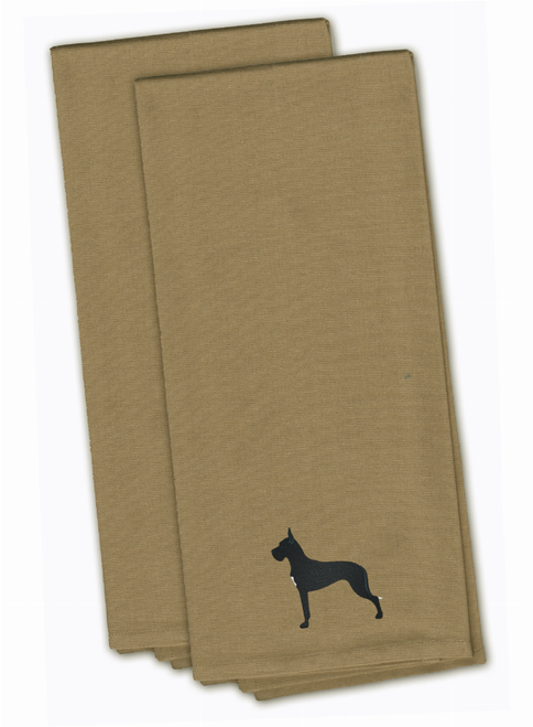 Dog Design Embroidered Kitchen Towel Set of 2 - BB3475TNTWE